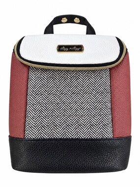 Itzy Ritzy Two-Tone Herringbone Mini lunch/Bottle bag